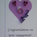 Quilled engagement card