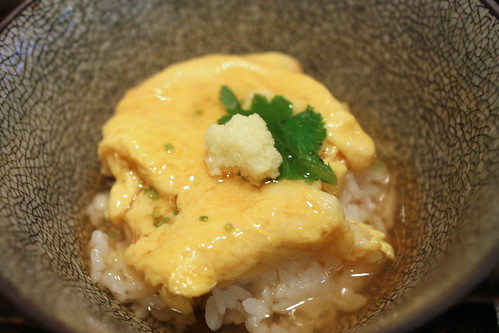 Gohan mono (rice dish): kani-tama an-kake gohan