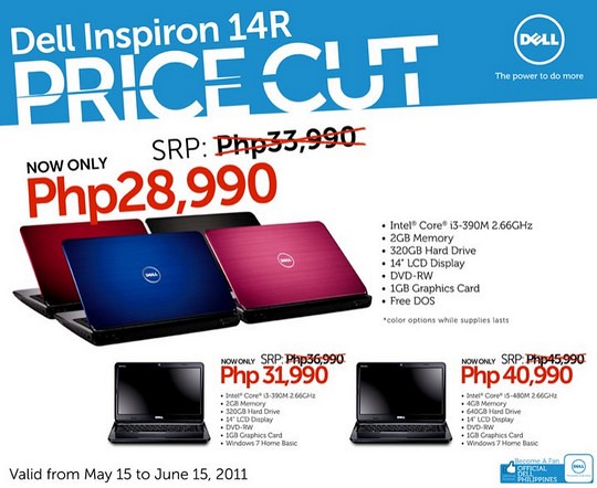 Dell Inspiron 14R : Price Cut, Specifications - TechPinas