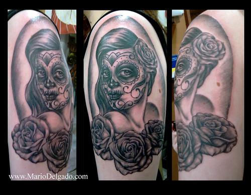 day of dead girl tattoo pictures. day of the dead girl tattoo.