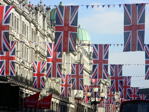 royal wedding 2011 flag. Union Jack flags haning for