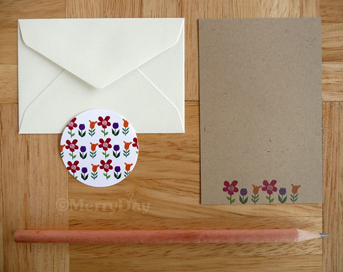 the brown series : fleur mini letter set