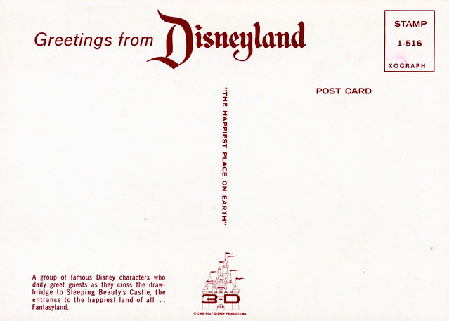 Greetings from Disneyland (Verso)