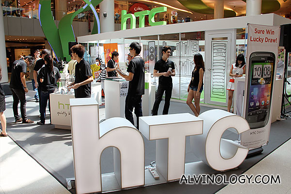 The HTC booth