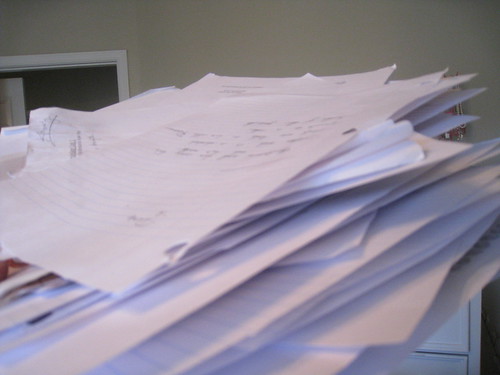 My pile of papers to throw away by Roxanne206