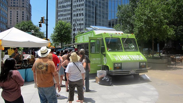 the masses attack the lime truck