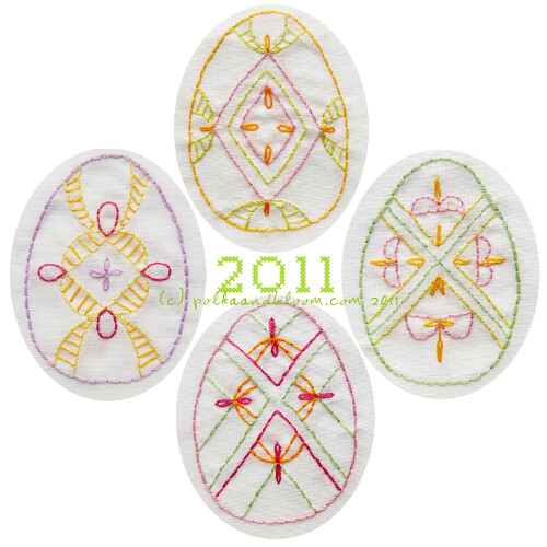 2011 Easter Eggs embroidery pattern