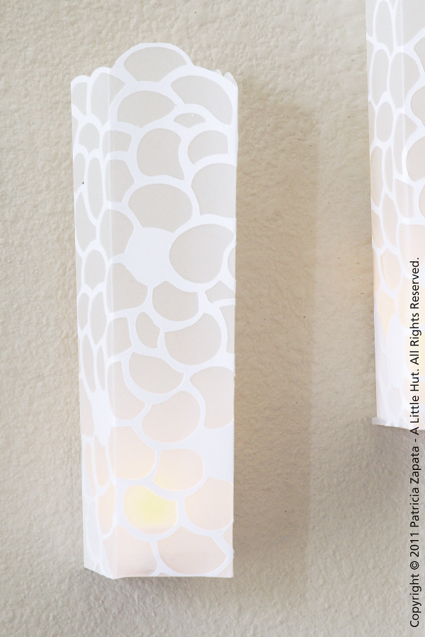 day 24 - paper sconce tutorial