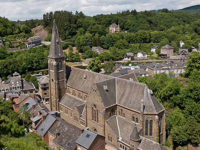 De kerk in  La Roche-en-Ardenne