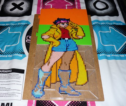 Just finished ironing Street Fighter Alpha 3 Ryu sprite in perler beads. :  r/beadsprites