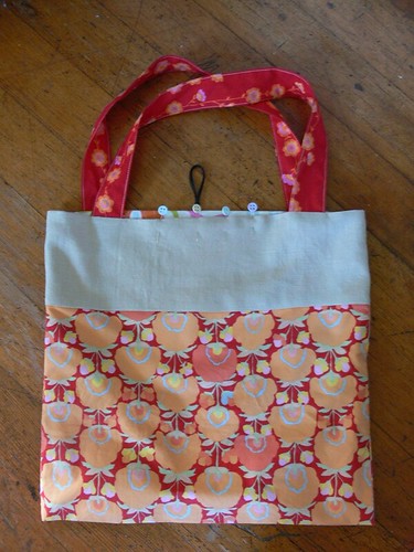 Top-stitch 18 inch from the top edge all around the bag, which should ...