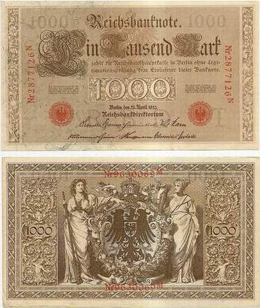1000 Mariek Nemecko 1910, Pick 44