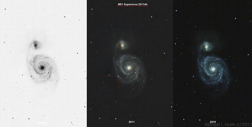 M51 Supernova 2011dh from 110611 data by Mick Hyde