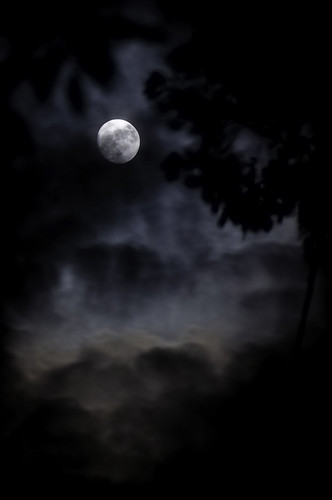 Mooning through the clouds ©  Alexander Fisher