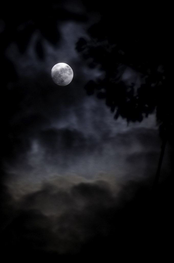 : Mooning through the clouds