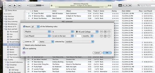 Smart Playlists in iTunes