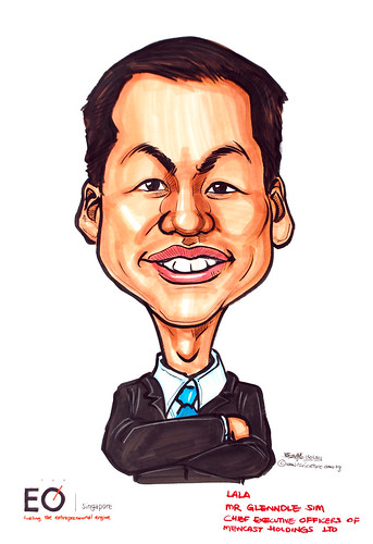 Caricature for Entrepreneurs' Organization (EO) Singapore - Mr Glenndle Sim