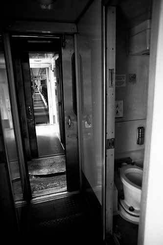 The small lavatory of the KTM train.