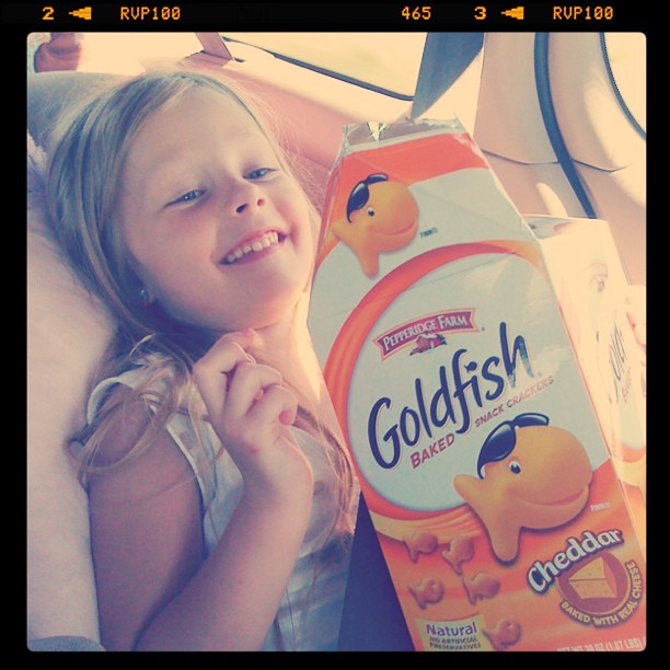 On the road to #evoconf @PepperidgeFarm goldfish sure make my kids smile.