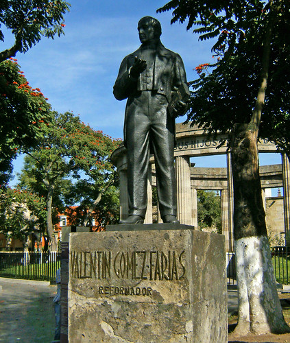 Valentin Gomez-Farias Statue. at the Rotonda de los Jaliscienses Ilustres