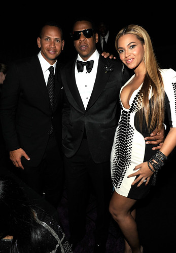 Alex "A-Rod" Rodriguez, Jay-Z and Beyonce Knowles New Year's Eve at Marquee Nightclub in The Cosmopolitan of Las Vegas