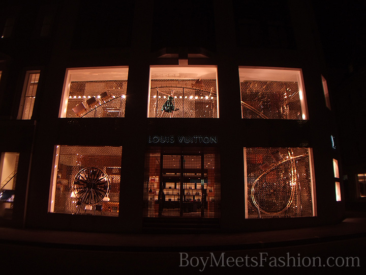 The windows of Louis Vuitton's New Bond Street Maison January 2011