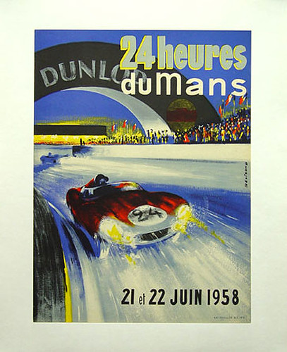 021-1958 LeMans-© 2010 Vintage Auto Posters. All Rights Reserved