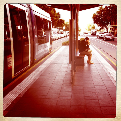 Waiting for the tram. Day 9/365