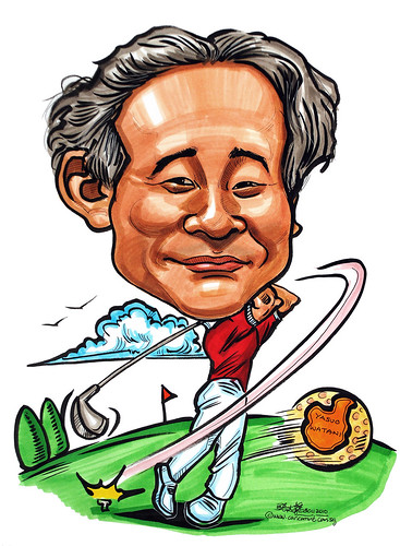 golfer caricature