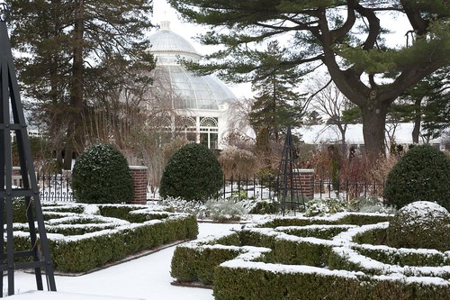 The Herb Garden after the winter's first snow