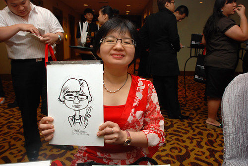 Caricature live sketching for Swiss Precision Dinner & Dance 2010 - 3