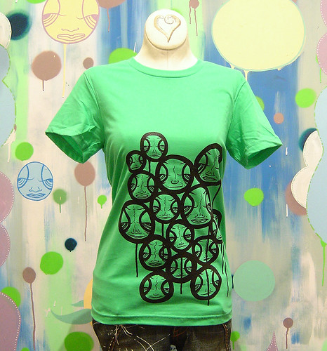 Faces In The Sky - screen printed shirt