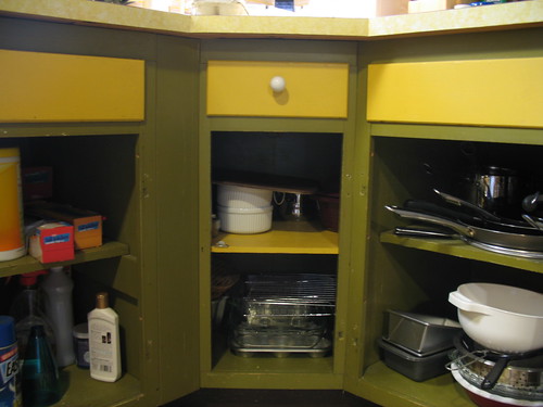 kitchen cupboards before