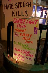 Candlight vigil for Gabrielle Giffords & Arizo...