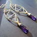 14 Karat Gold Filled and Amethyst Purple Briolette Earrings
