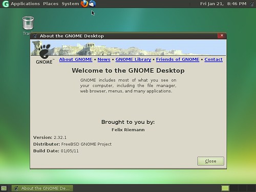 Gnome 2.32.1 sous GhostBSD 2.0 beta