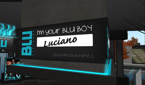 blu boy luciano signage at boystown