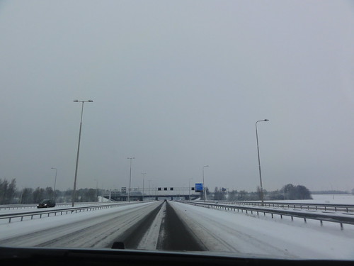 Highways in Holland covered in snow