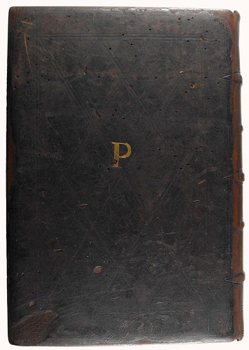 Binding stamped with initials of Guillaume Prousteau from Sidonius Apollinaris: Epistolae et carmina