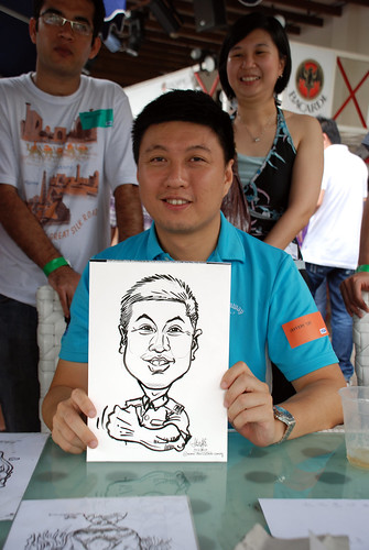 Caricature live sketching for VISA Beach Party 2010 -7