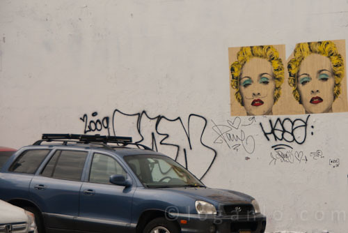 Graffiti Madonna in downtown NYC