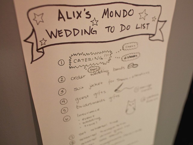 alix's mondo wedding to do list