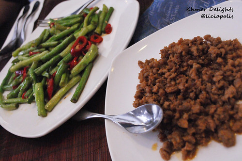 khmer delights, Longbean with Minced Pork