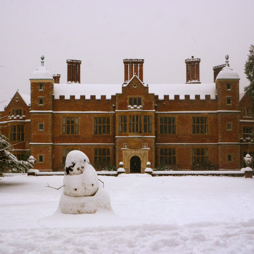 Chilham in the snow ~ village castle snowman