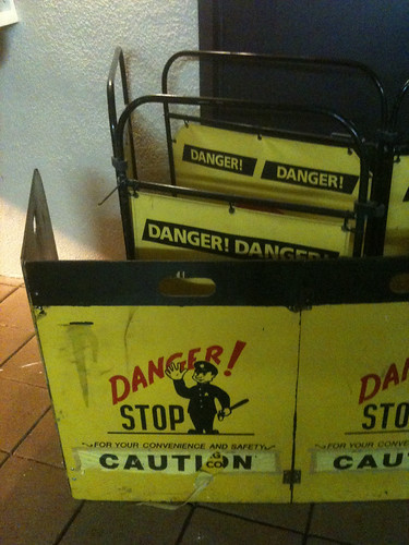 Danger elevator barrier