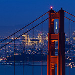 Trans-America Building Through The Golden Gate Bridge.