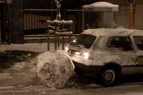 Roulage de boule de neige, Schaerbeek style
