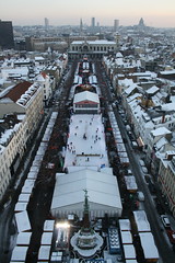 Brussels X-mas market from above