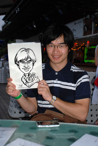 Caricature live sketching for VISA Beach Party 2010 -24