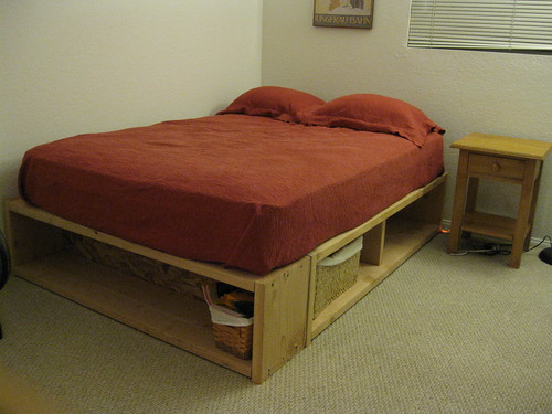 Full Sized Storage Bed with Modifications